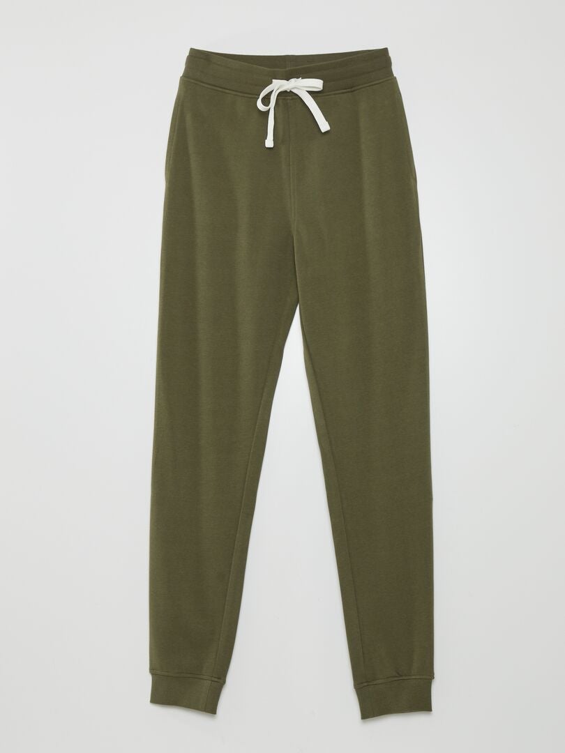 Franse badstof joggingbroek - KHAKI