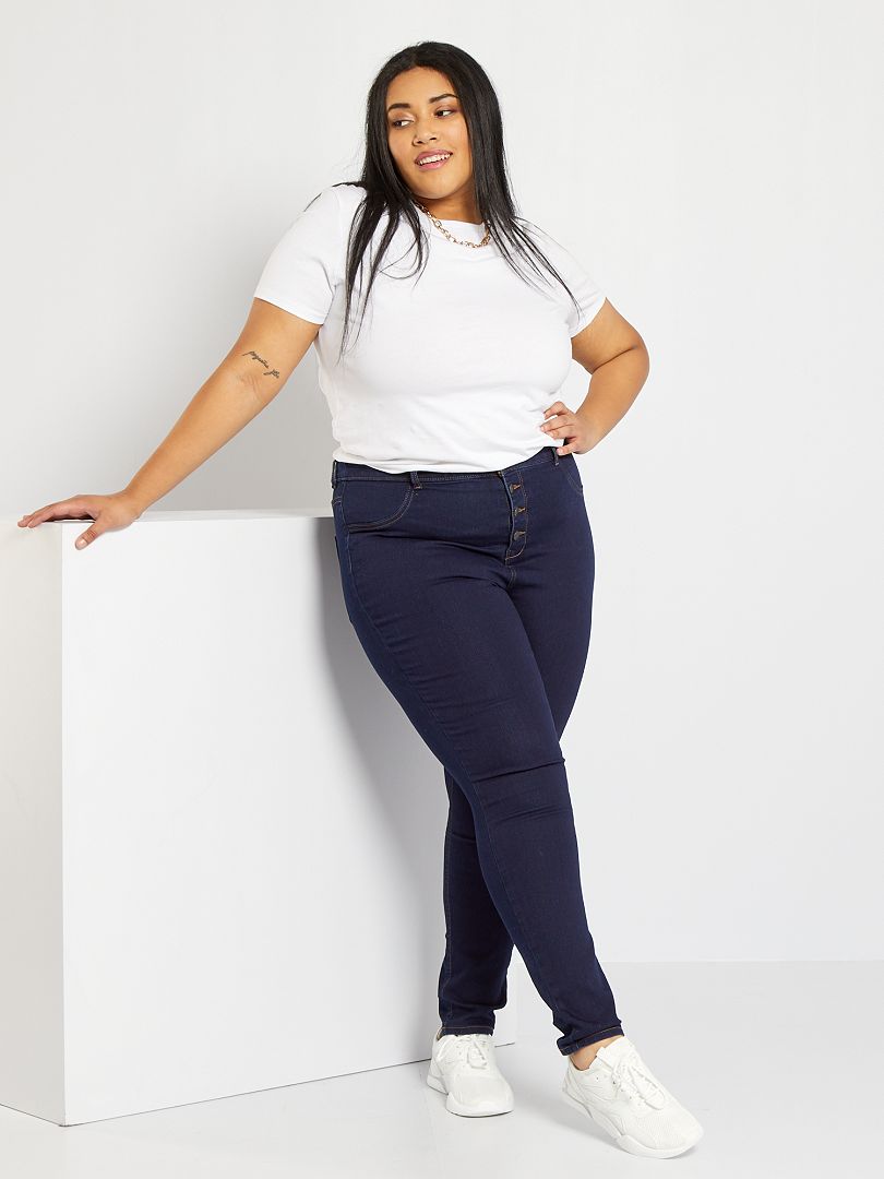 Calça jeans skinny de cintura alta ecológica - azul