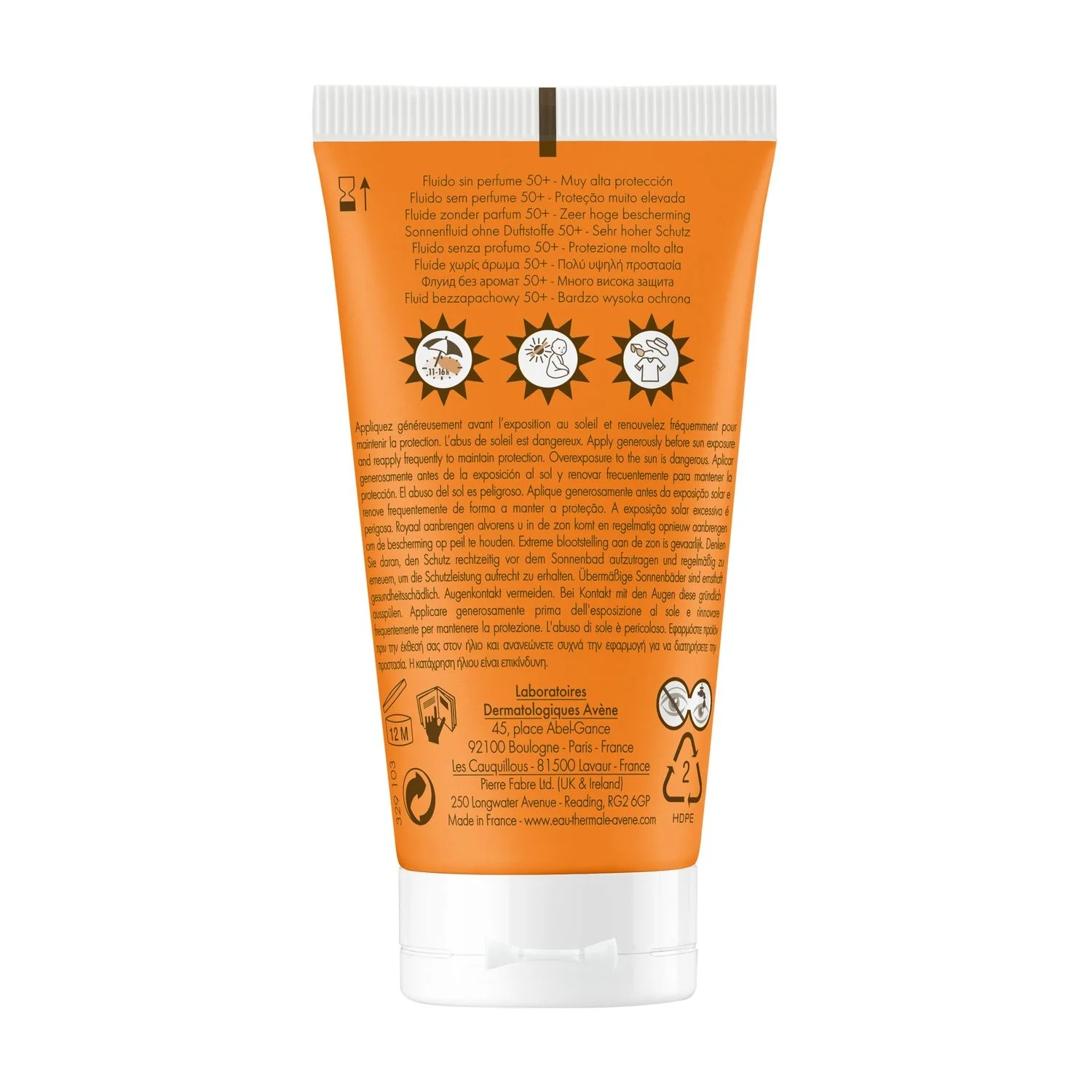 Suncare Fluido senza profumo SPF50+ - Solare viso alta prot.