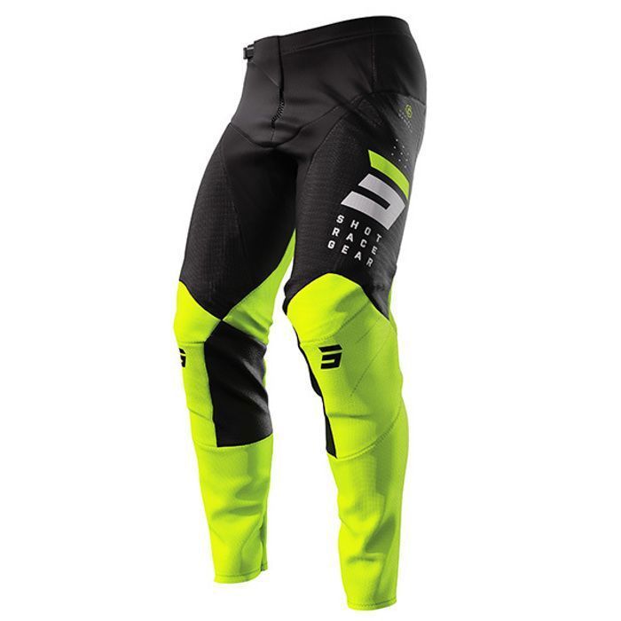 Pantalon moto cross SHOT RACE GEAR Camo 2.0 Neon Yellow