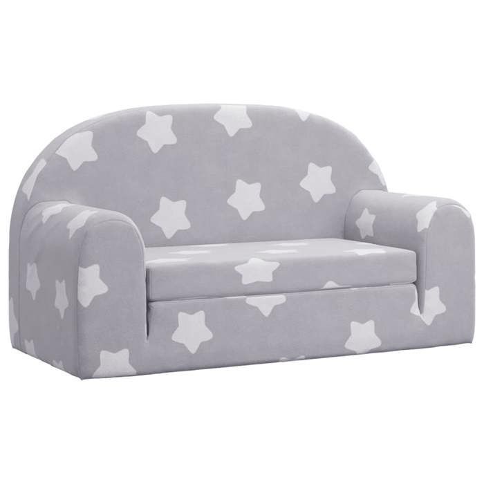 vidaXL Canapé-lit Enfant 2 Places, Lit de Jour avec Dossier et Accoudoirs, Lit d'Invité pour Tout-petits Chambre, Gris Clair 357022