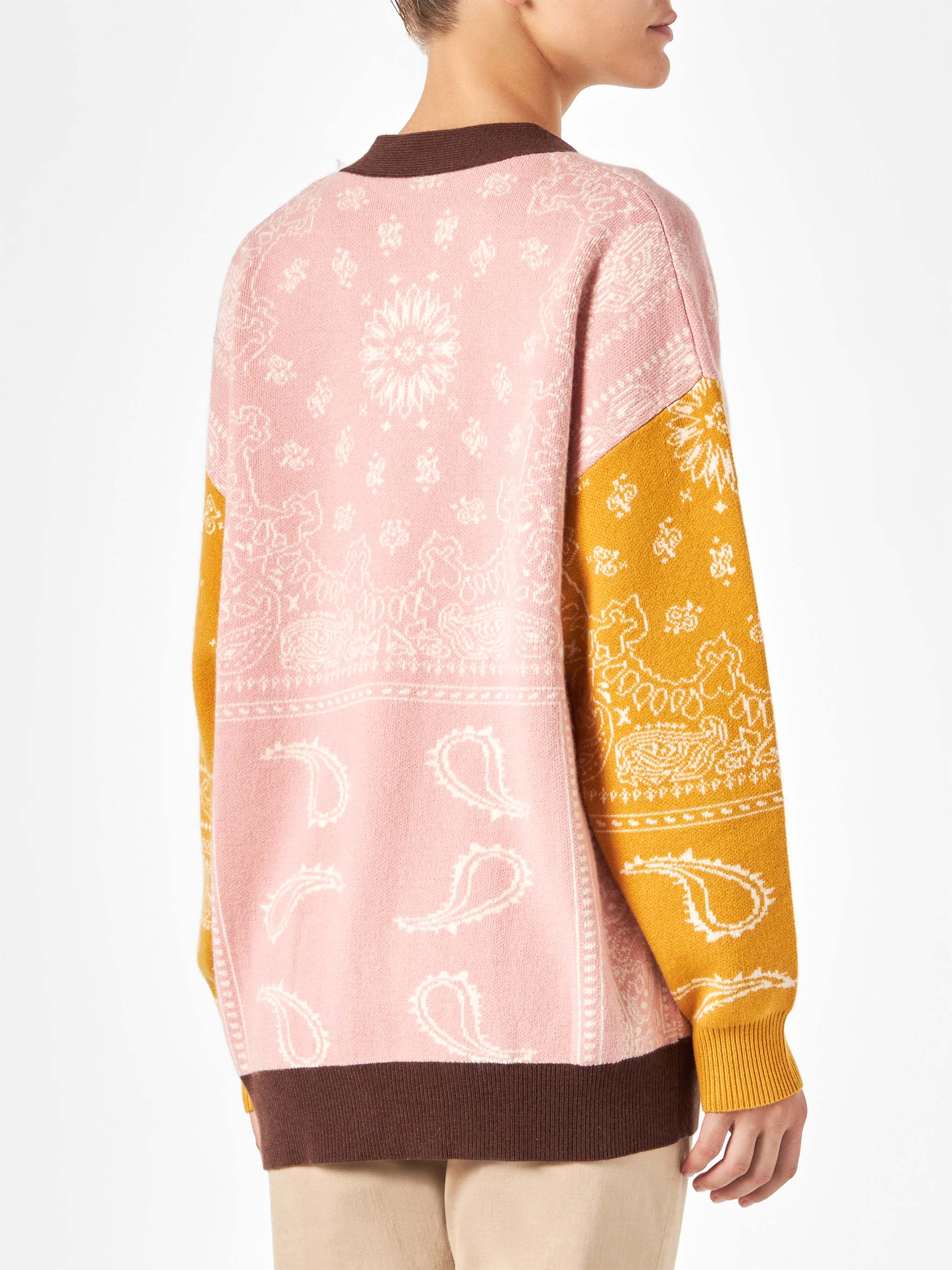 Damesvest met bandana-print