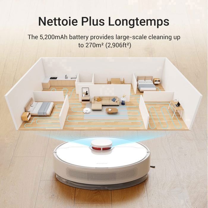 Dreame D10 Plus Robot Vacuum Cleaner - DREAME - White - 4000Pa - Laser Navigation