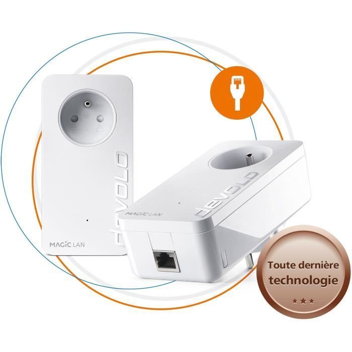 DEVOLO Magic 1 LAN - Starterkit - 2 Powerline-adapters - 1200 Mbps