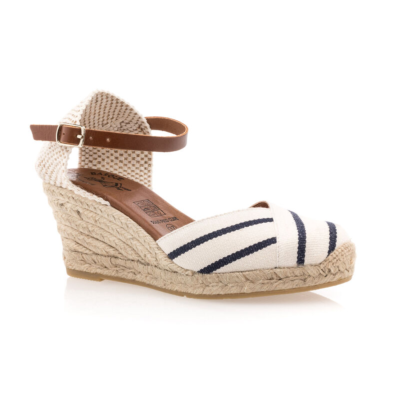Blå espadriller med tausåler til dame
