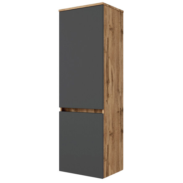 Midi-Schrank Lincoln, 40 cm, mattaharmaa/valkoinen
