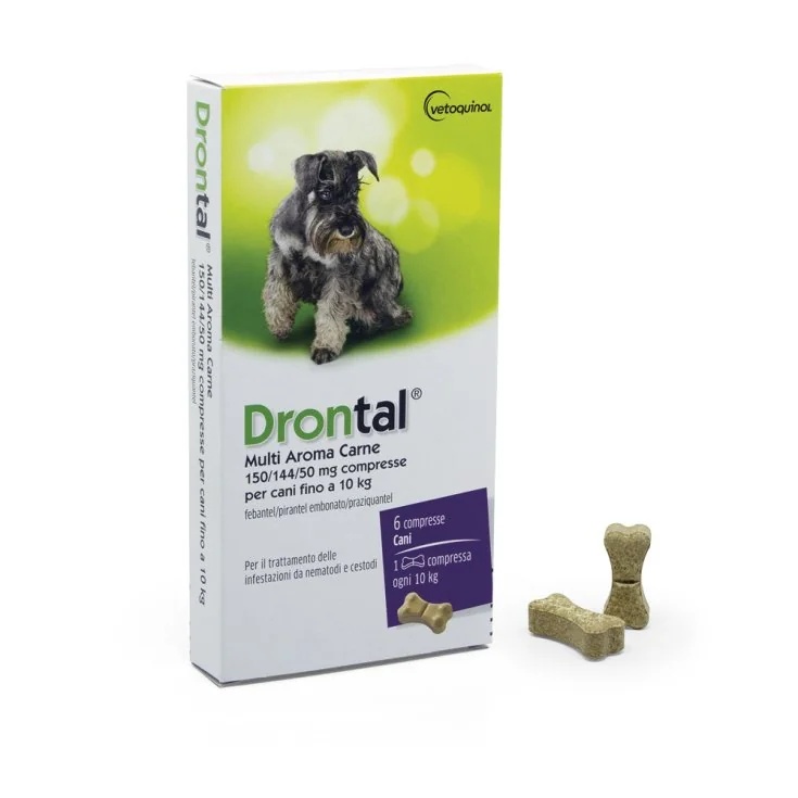 DRONTAL Drontal Multi Aroma Viande 150/144/50 mg comprimés pour 10 kg