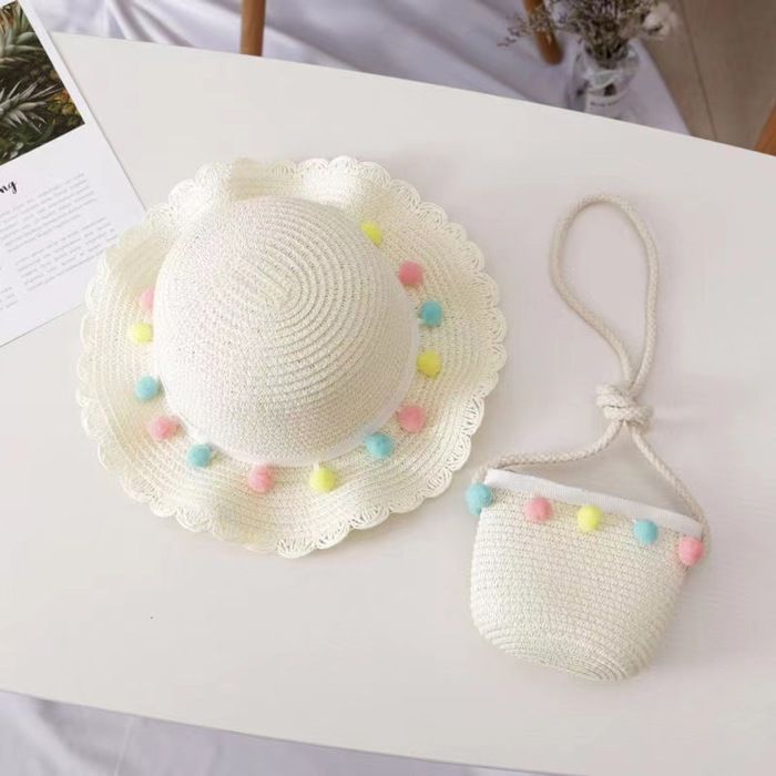 Sombrero de paja Panamá para niña de FUNMOON - Protección UV - Colección 2021