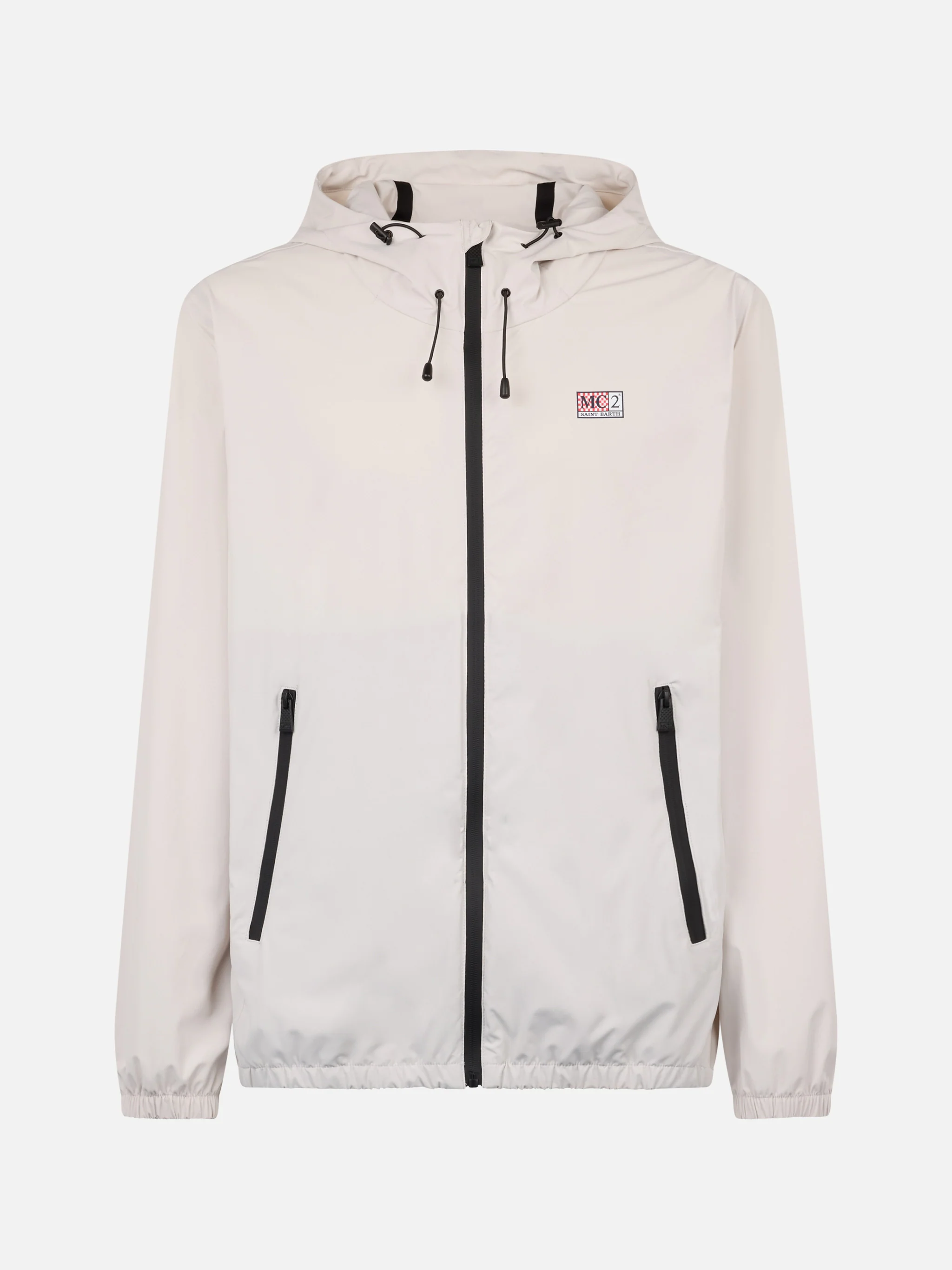 Sloop Ice witte lichtgewicht windjack met capuchon