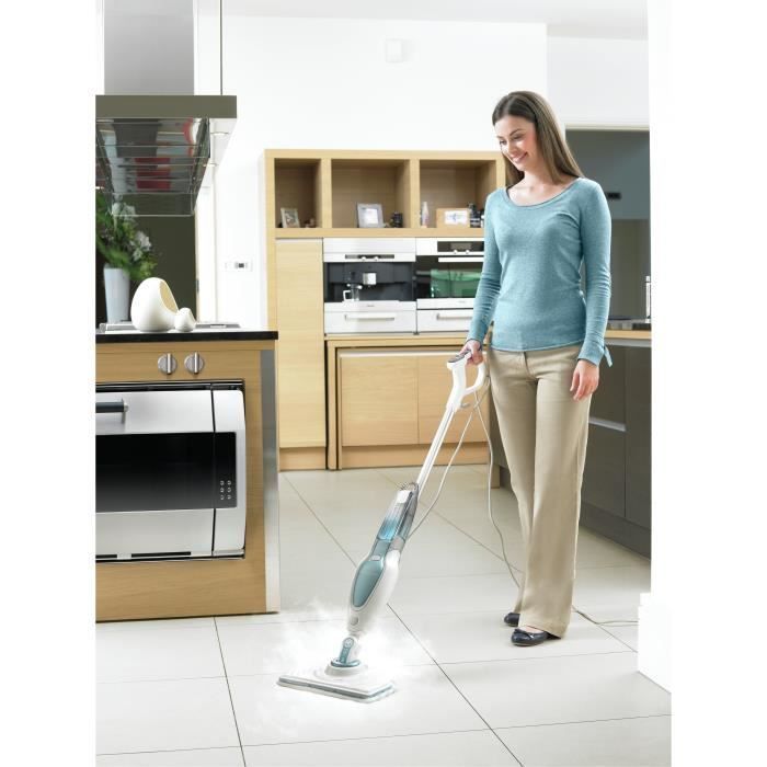 BLACK+DECKER - FSM16CD-QS - Scopa a vapore 3 in 1 da 1600 W - 2 panni in microfibra + 1 accessorio per tappeti inclusi - Cavo da 6 m