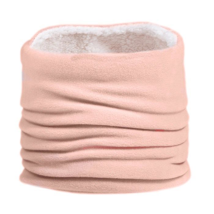 Calentador de cuello Isotoner para niña, color rosa, con forro de sherpa.