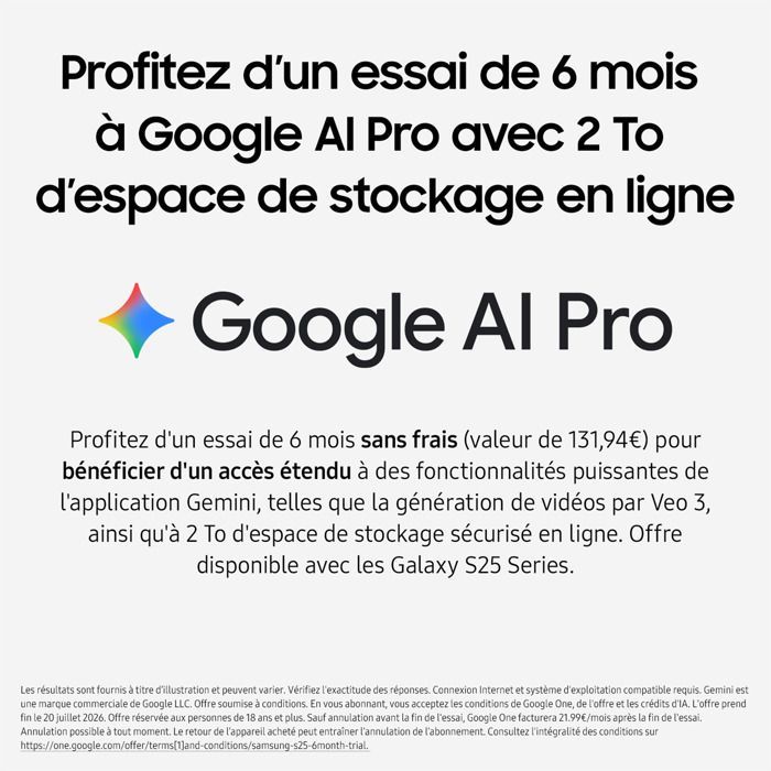 SAMSUNG Galaxy S25 FE AI Smartphone 128Go Noir Absolu - Version Française