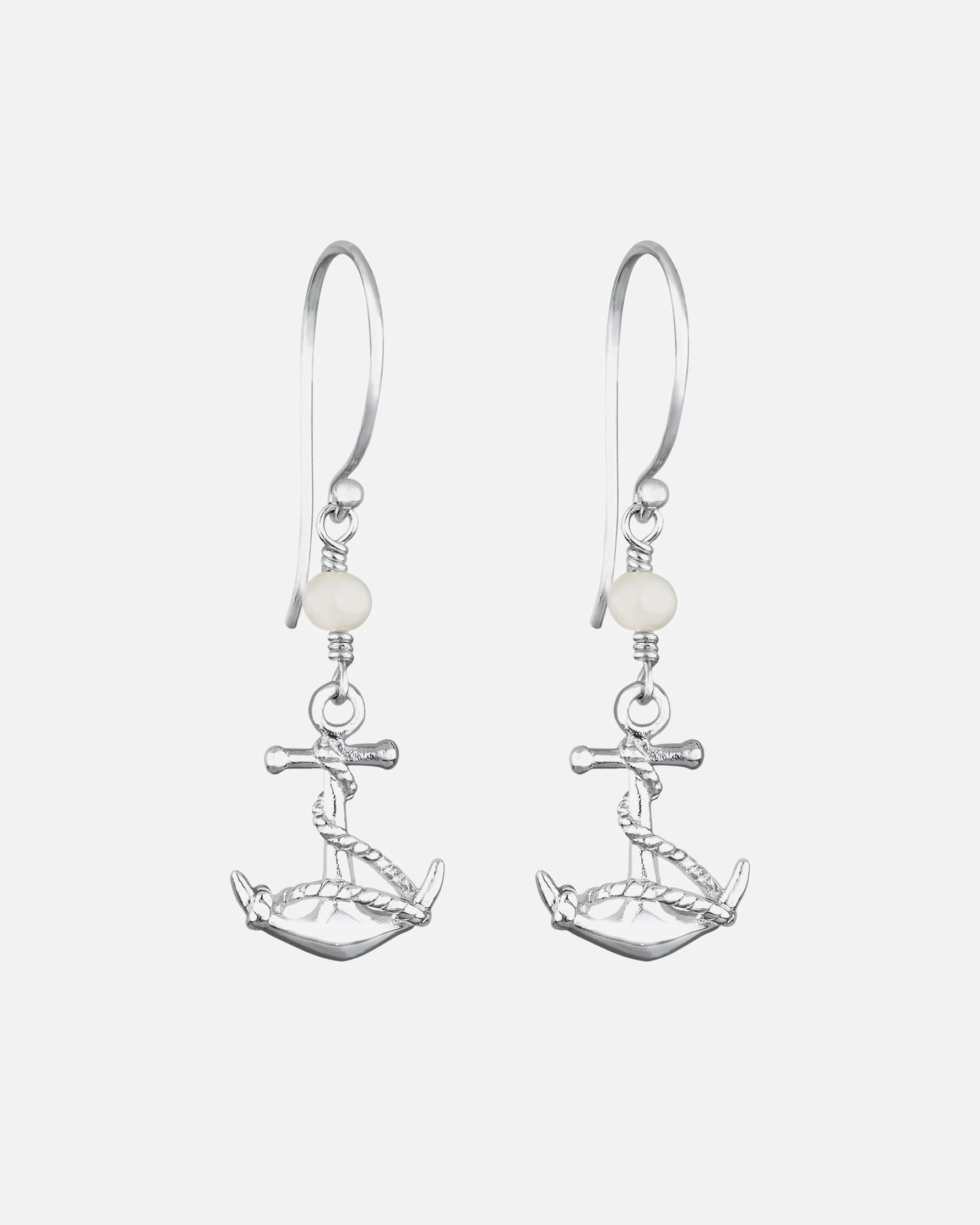 Elli Pendentif pour Femmes ancre maritime avec Perle de Culture d'Eau Douce de culture en argent sterling 925