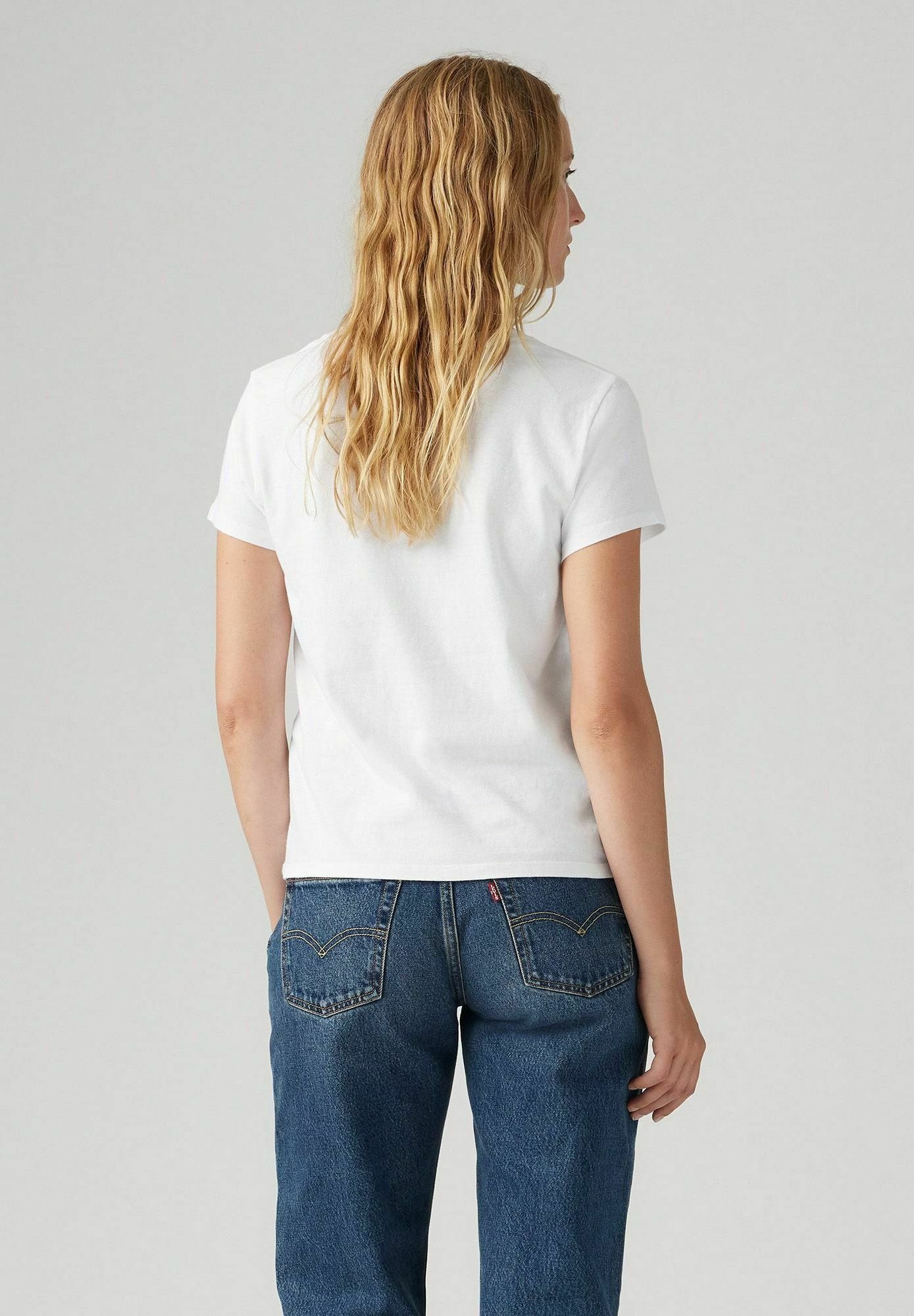 Levi's® PERFECT SLUB VNECK BRIGHT SLUB. - T-shirt basic - bianco brillante