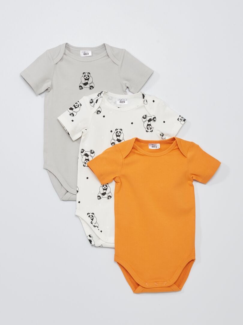 Conjunto de 3 bodys 'DIM' - BEIGE
