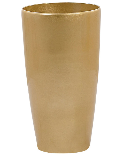 Donica ogrodowa wysoka okrągła 32 cm złota