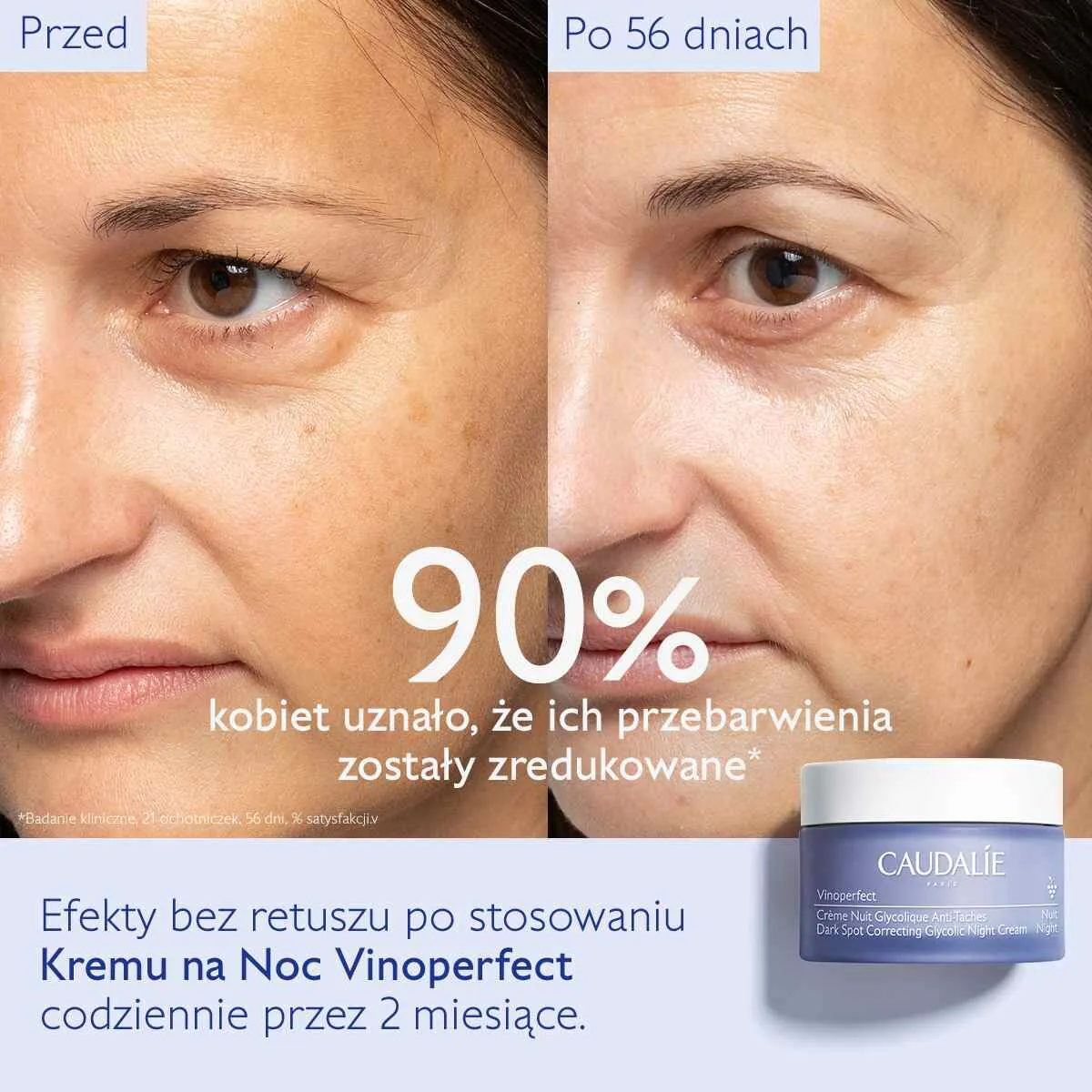 Caudalie Vinoperfect Glikolowy krem na noc na przebarwienia