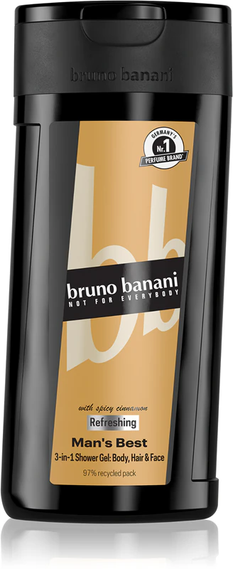 Bruno Banani Man's Best Gel de Banho Refrescante 3 em 1