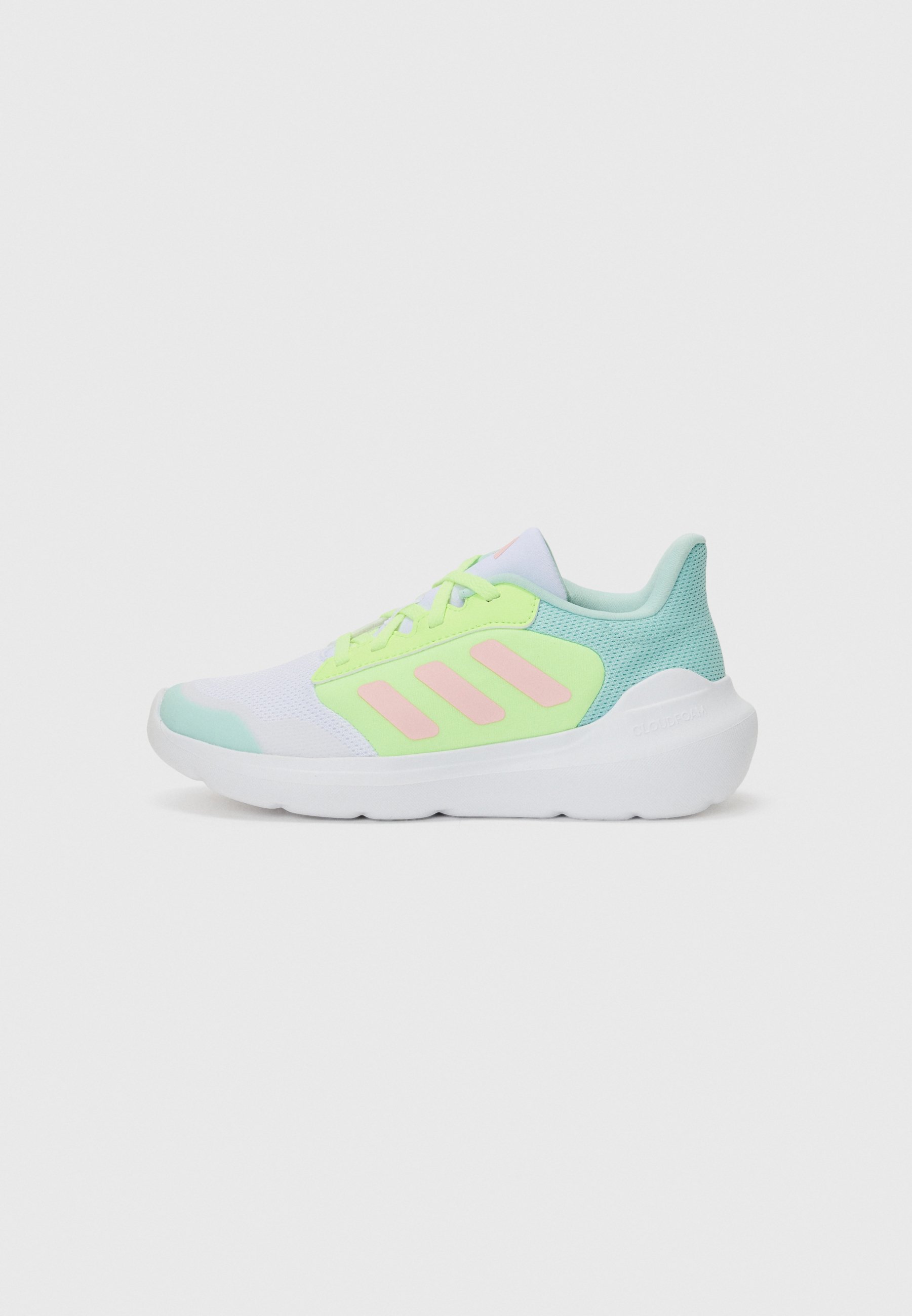 adidas Performance TENSAUR - Straßenlaufschuhe - weiß/hellrosa/gelb