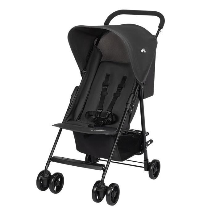 BEBE CONFORT Poussette canne Snow, ultra-légère (5 kg), De la naissance à 4 ans , Siège inclinable, Pliage compact, Mineral Graphite