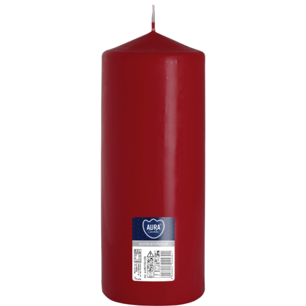 Świeca Walec Bispol Aura 90H 20Cm Sw80/200 Burgund