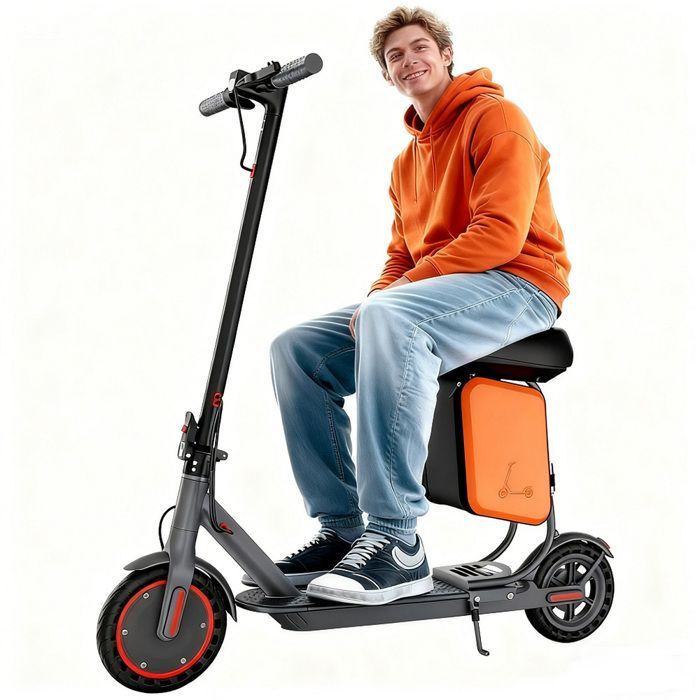Trottinette Électrique LP60 Avec Siège et Sac de Rangement  11L , Moteur 350W, Autonomie 25km, 30km/h, Roues 8.5