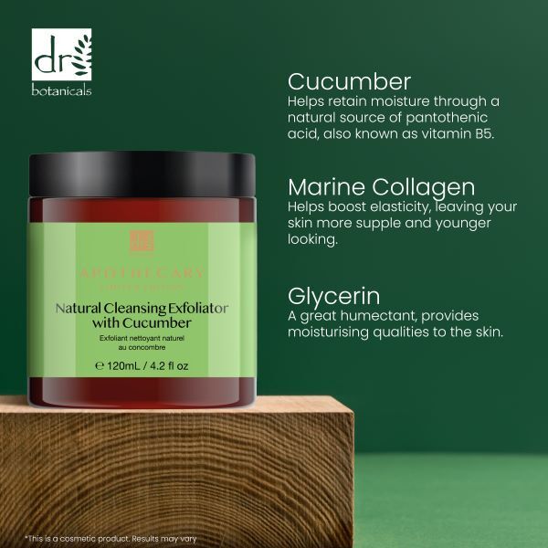 Dr Botanicals Naturlig Rensende Peeling med Agurk