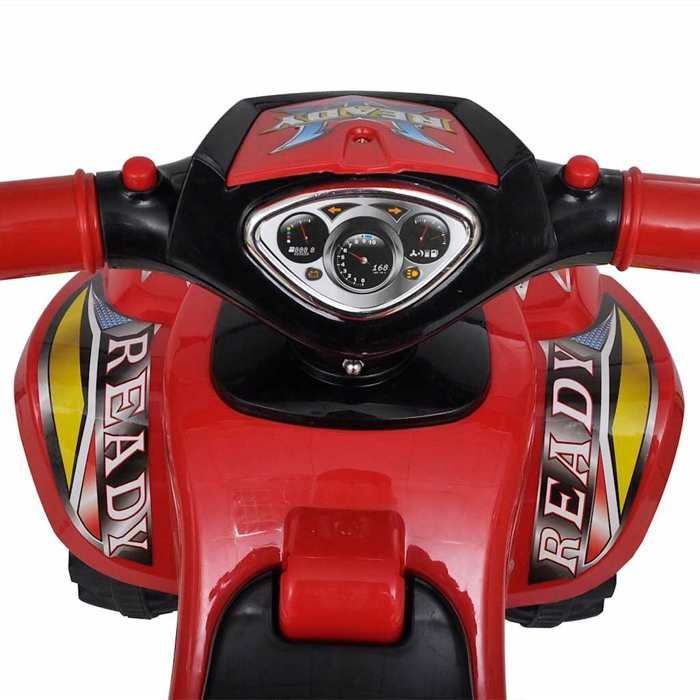 vidaXL Quad para niños, rojo, con sonido y luces, modelo 10070
