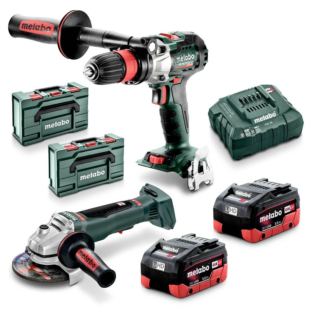 Conjunto combinado METABO 18V sem escovas, 2 peças, 2 x 5,5 Ah AU68203450