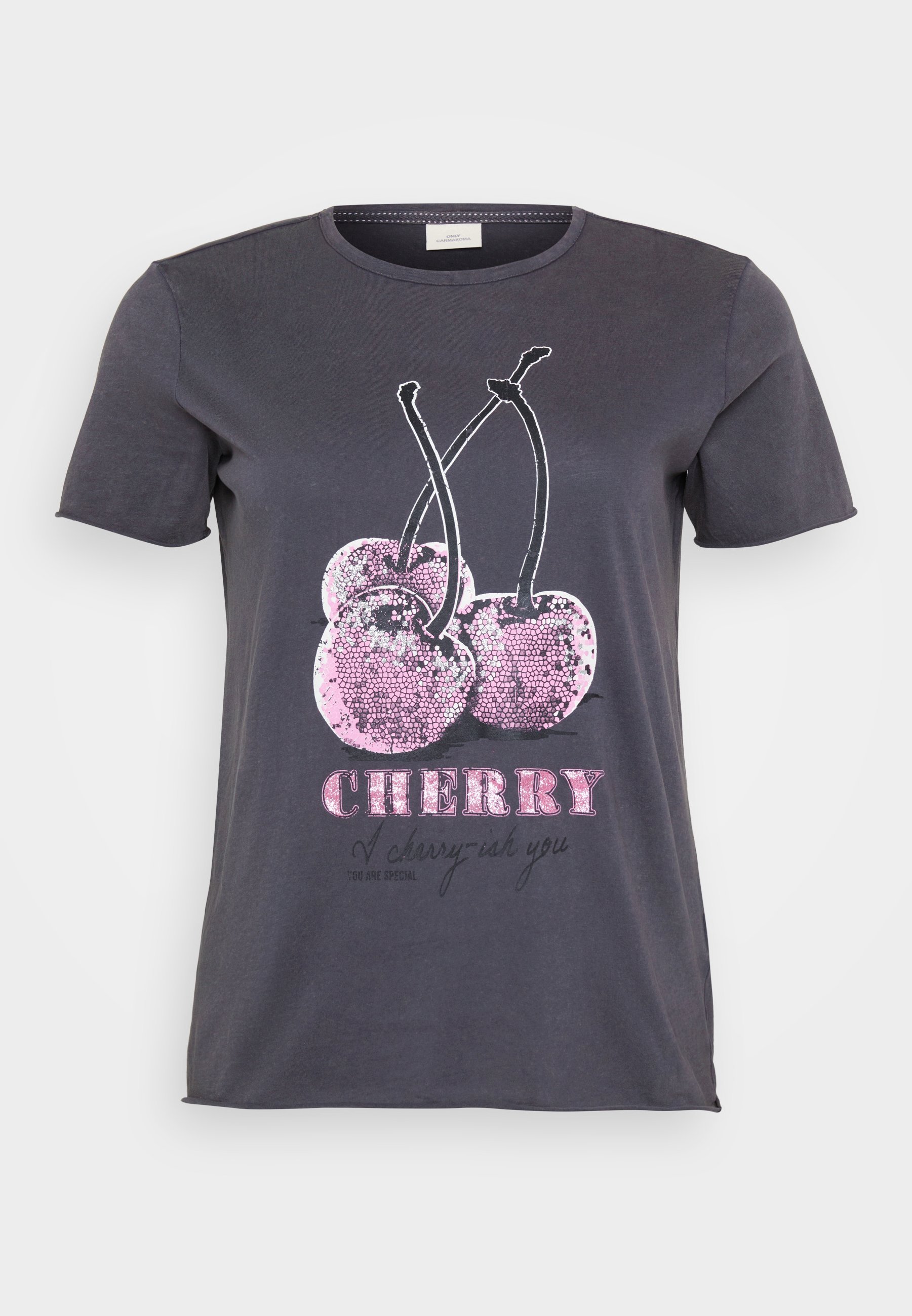T-shirt imprimé Carmakoma CARMIKO LIFE WASHED - Noir perle