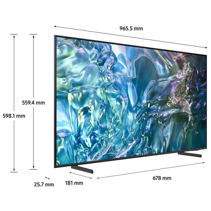 Samsung 43Q60D - Televisor QLED de 43 pulgadas (109 cm) - 4K UHD 3840x2160 - Quantum HDR - Smart TV - Centro de juegos - 3xHDMI - WiFi