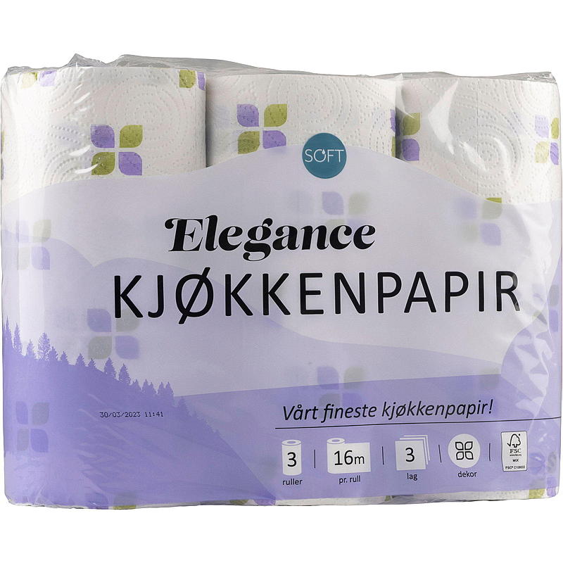 Mjukt hushållspapper 3-pack Elegance