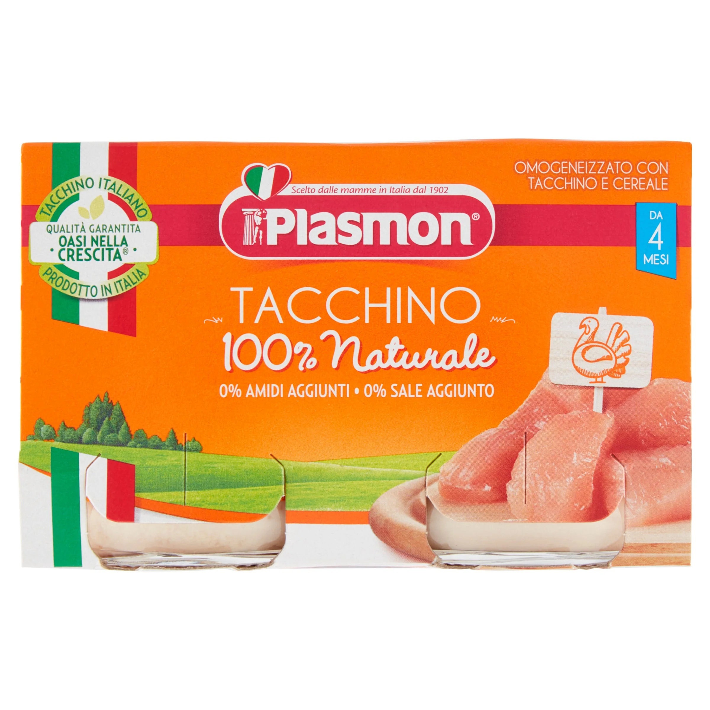 PLASMON Plasmon Kalkoen gehomogeniseerd 2 potjes van 120 g zonder toegevoegd zout