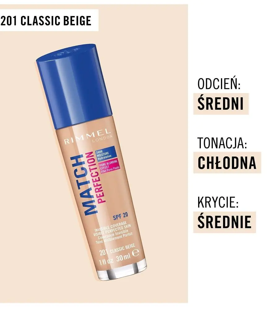 Rimmel Match Perfection Podkład do twarzy, 201