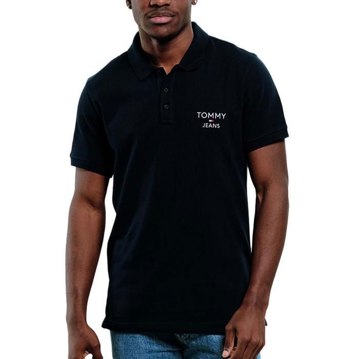 Polo nera da uomo Tommy Hilfiger DM0DM18927