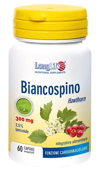 LongLife Meidoorn Voedingssupplement LongLife Meidoorn voor Cardiovasculaire Gezondheid 60 Capsules Cardiovasculair Welzijn