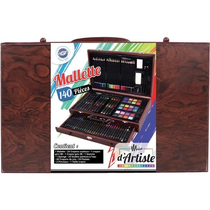 Set de arte XXL de 140 piezas - ARTIST'S MAIN - Caja de dibujo - Actividades de manualidades - Kit completo - Artes visuales