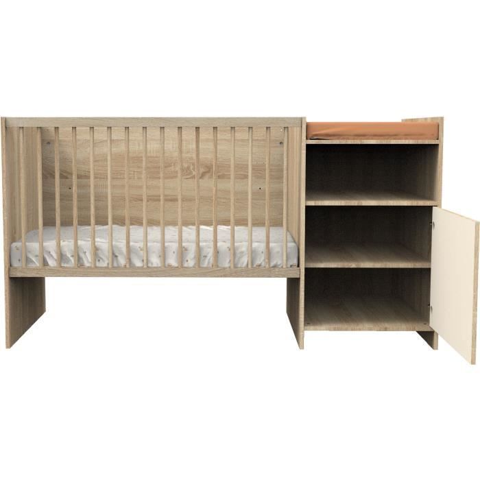 Cama convertible - 120 x 60 cm - Se convierte a 90 x 190 cm - CHARLIE - SAUTHON - Crema