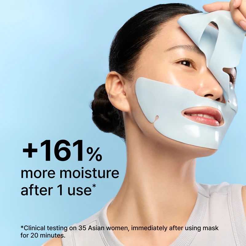 Het Dr. Jart+ Cryo Rubber™ Moisture Mask is een intens hydraterend hydrogelmasker.