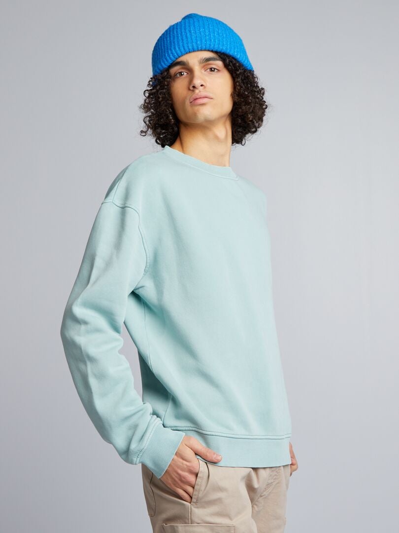 Klassieke sweater van fleece - BLAUW