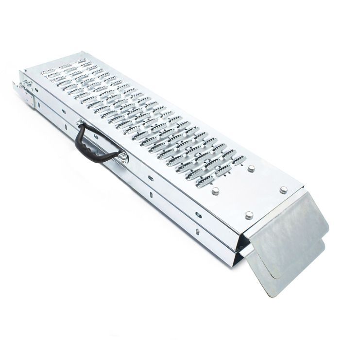 2 rampas de carga plegables de acero galvanizado para motocicletas, ATV, quads, barandillas de protección contra colisiones, 160 x 22,5 cm, 400 kg - 30323