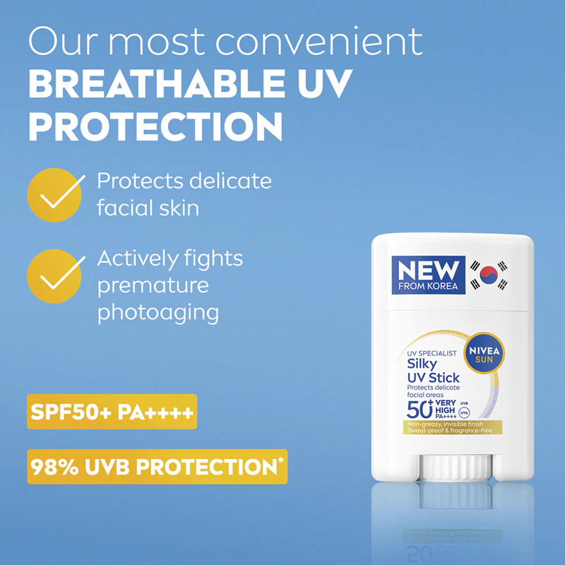 Protetor solar em bastão NIVEA SUN Silky UV FPS 50+