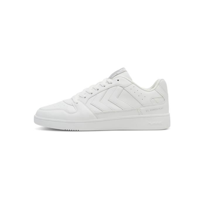 Zapatillas Hummel St. Power Play - Blancas - Para hombre - Sintéticas - Con cordones - Planas