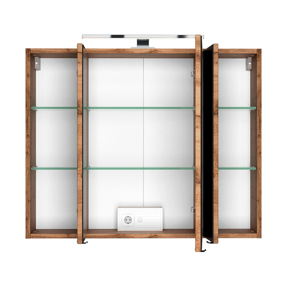 Lincoln spiegelkast, 80 cm, Wotan eikenhout