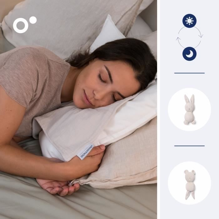 Peluche para bebé doomoo You&Me - Reversible y suave - Incluye 2 cuerpos para que el bebé conserve el aroma de los padres, color beige.