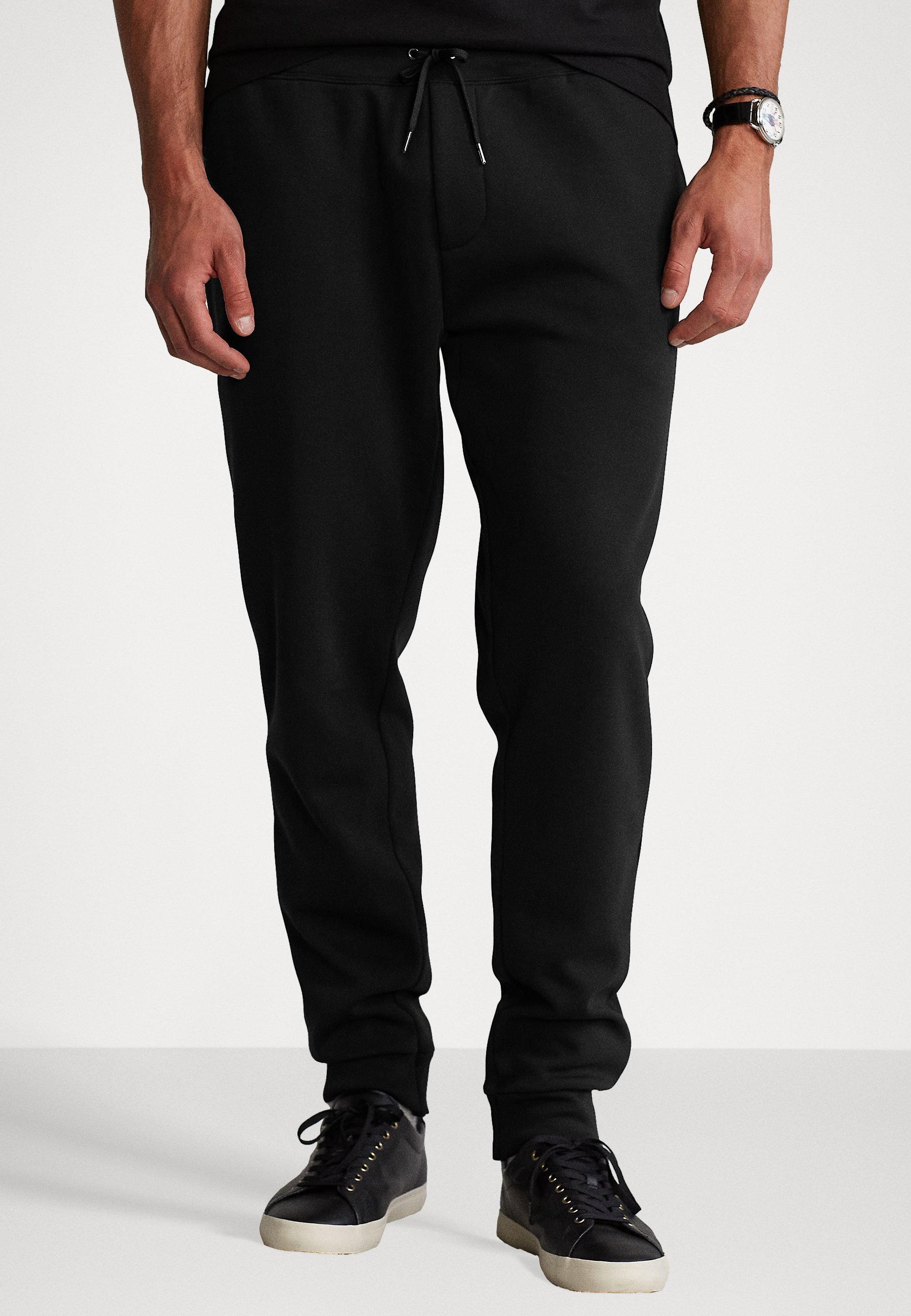 Polo Ralph Lauren Big & Tall DUBBELGEBREIDE JOGGINGBROEK - Trainingsbroek - zwart