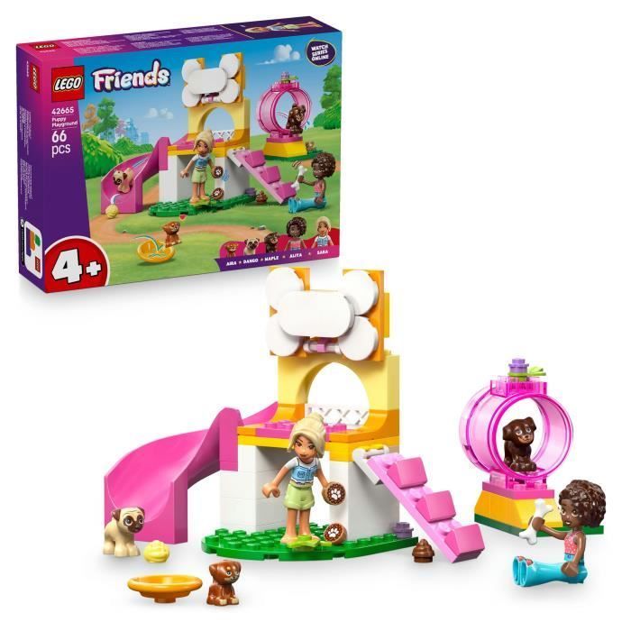 LEGO Friends 42665 L’Aire de Jeux des Chiots - Jeu Créatif  dès 4 Ans - Toboggan