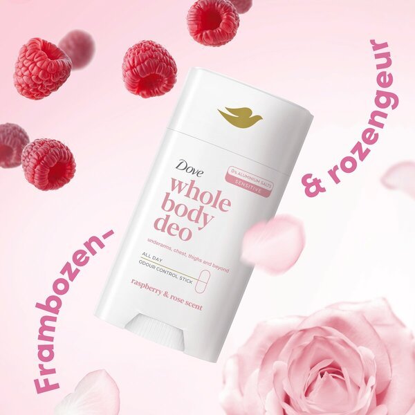 Dove дезодоранс у стику за цело тело са малином и ружом 75 мл