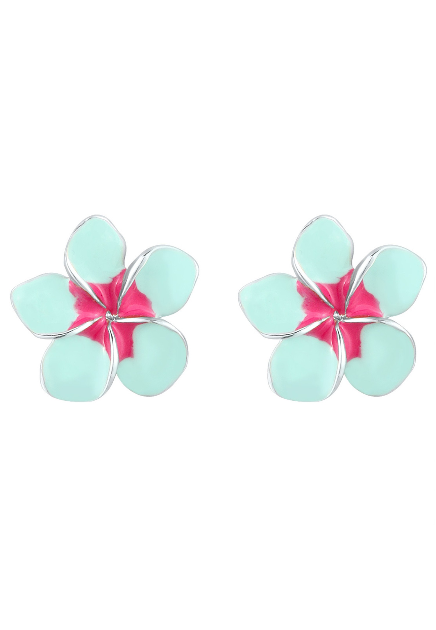 Elli Frangipani Blüte Natur Blume Emaille 925 Silber