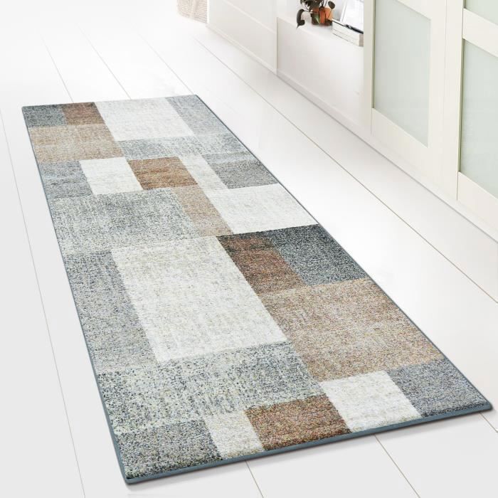 Alfombra de pasillo Lucano Beige de 80 x 400 cm